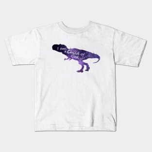 Tyrannosaurus Rex - Bible Verse - I am a Child of God - John 1 12 Kids T-Shirt